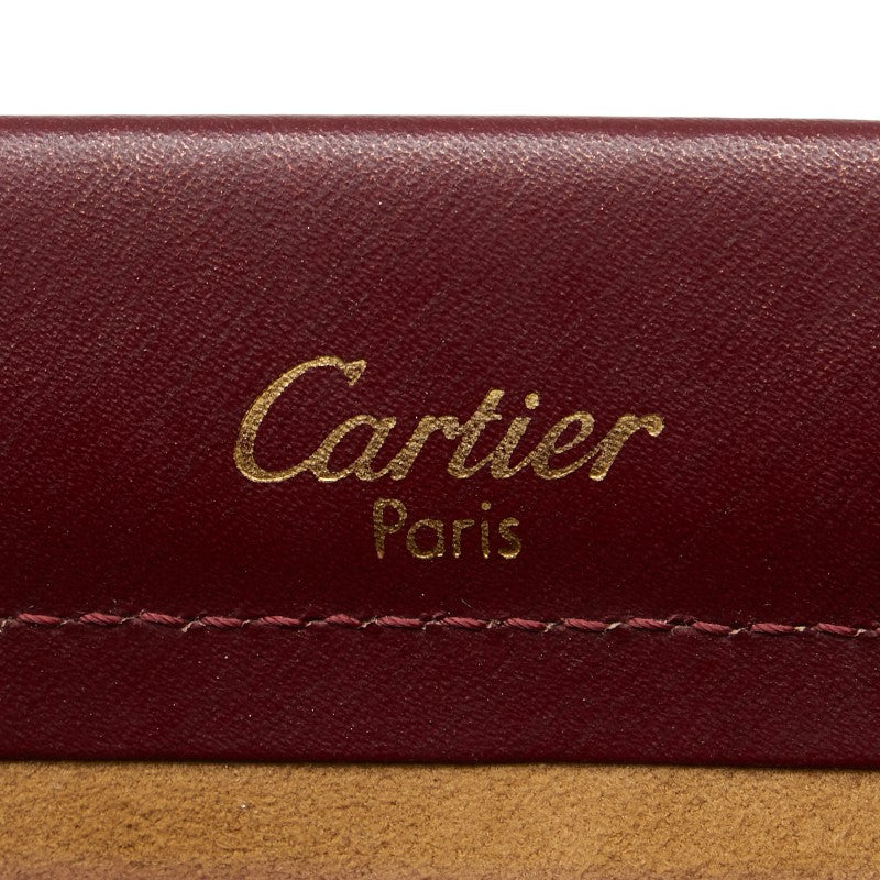 Cartier Trinity Leather Shoulder Handbag Bordeaux Red in Very Good Condition