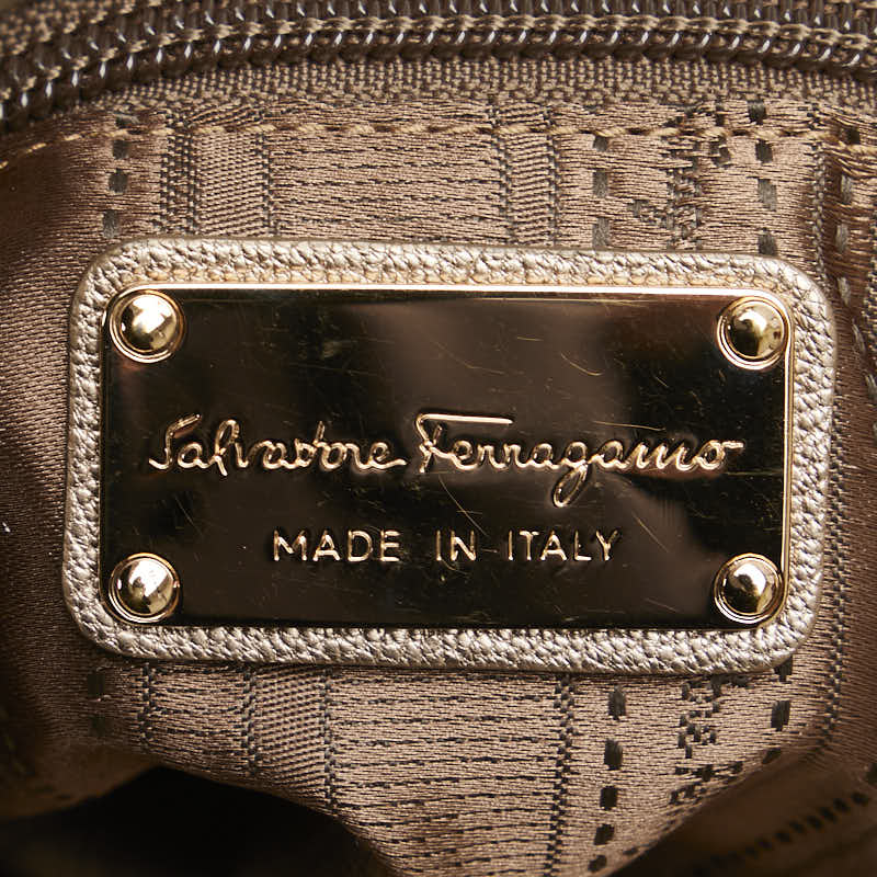 Salvatore Ferragamo Vara Ribbon Leather Handbag