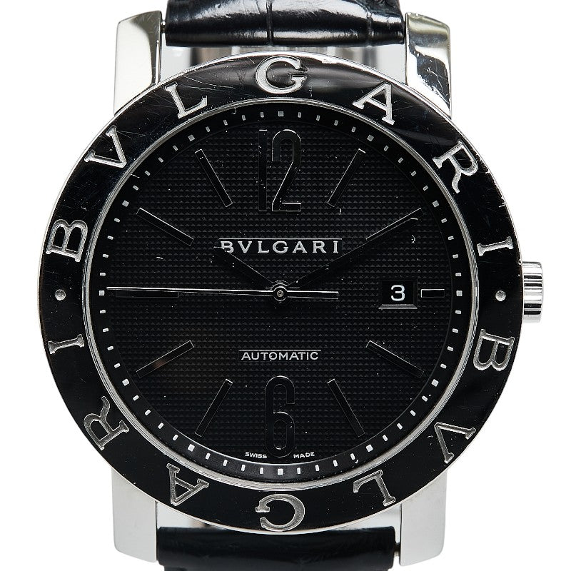 Bvlgari BB42SL Automatic Watch Stainless Steel Leather in Very Good Condition