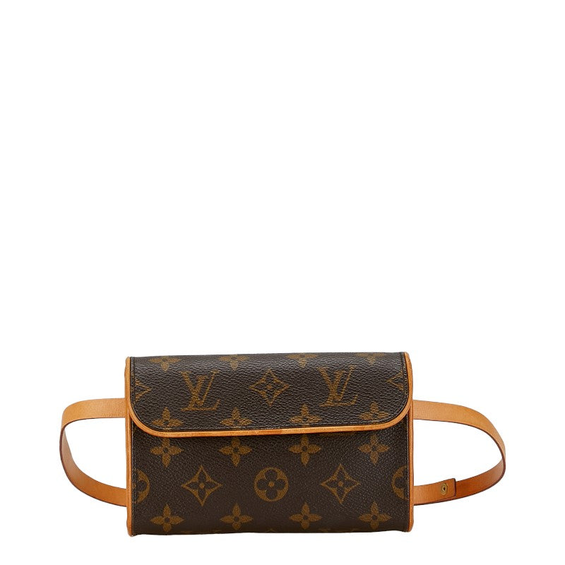 Louis Vuitton Monogram Pochette Florentine Waist Bag M51855 Brown PVC Leather in Very Good Condition