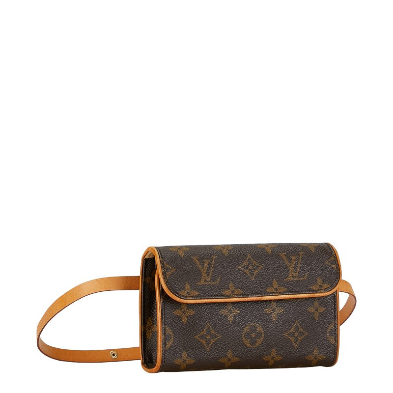 Louis Vuitton Monogram Pochette Florentine Waist Bag M51855 Brown PVC Leather in Very Good Condition