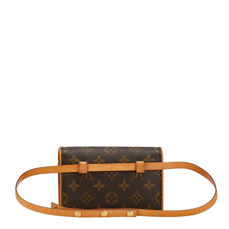 Louis Vuitton Monogram Pochette Florentine Waist Bag M51855 Brown PVC Leather in Very Good Condition