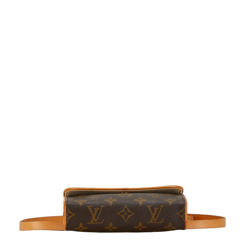 Louis Vuitton Monogram Pochette Florentine Waist Bag M51855 Brown PVC Leather in Very Good Condition