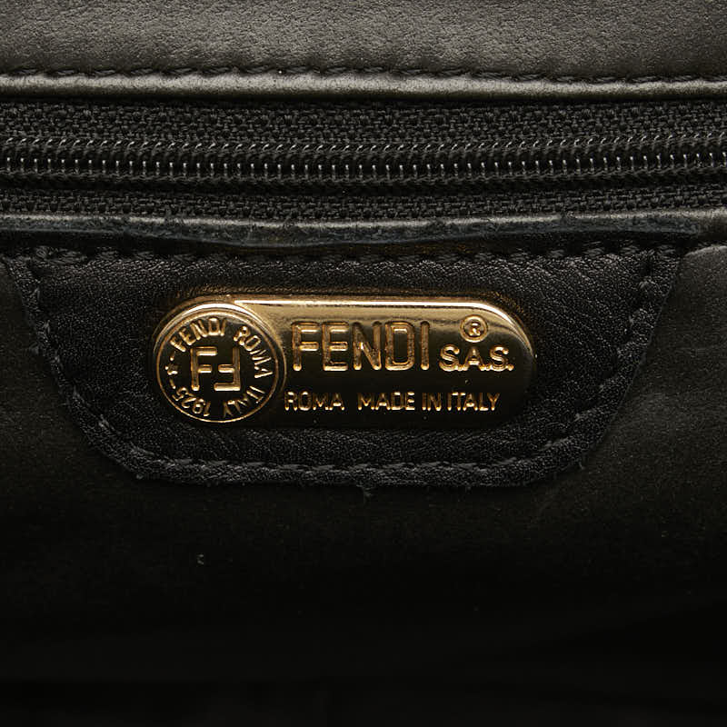 Fendi Sheepskin Shoulder Bag Black