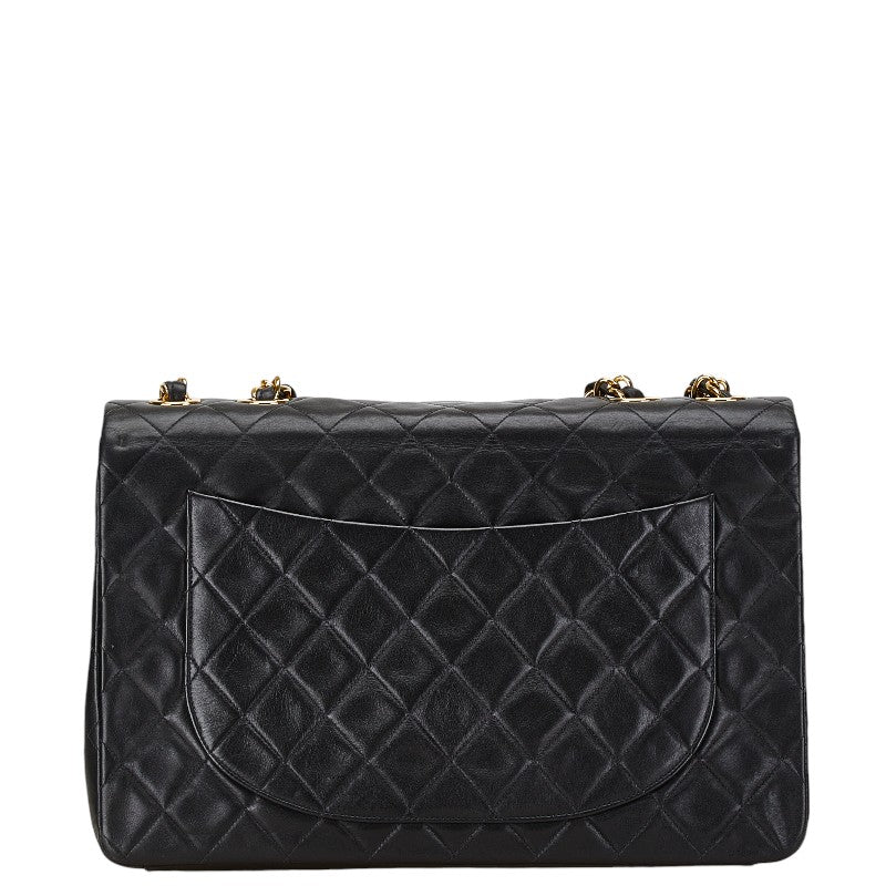 Chanel Matelasse 33 Coco Mark Chain Shoulder Bag Black Lambskin