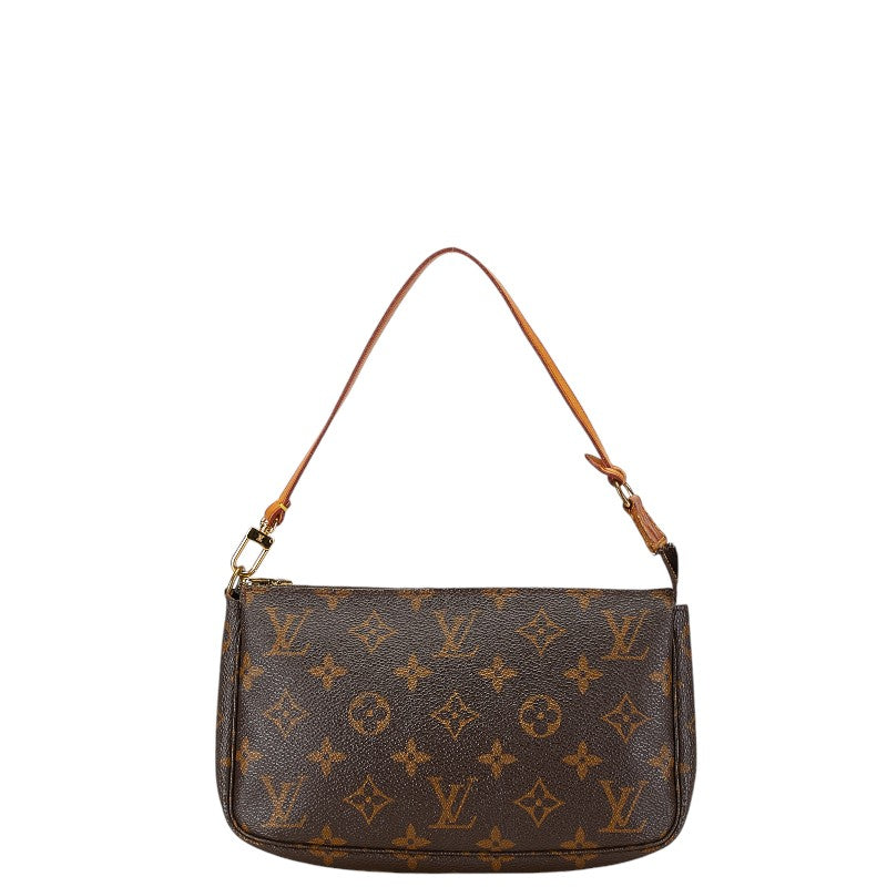 Louis Vuitton Monogram Pochette Accessoires Handbag M51980 Brown PVC Leather in Very Good Condition