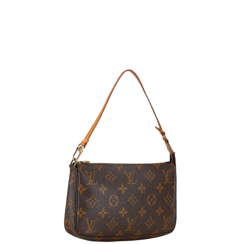 Louis Vuitton Monogram Pochette Accessoires Handbag M51980 Brown PVC Leather in Very Good Condition