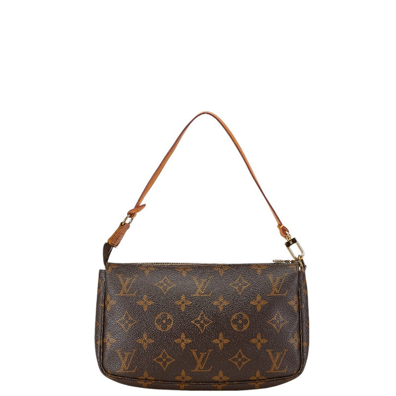 Louis Vuitton Monogram Pochette Accessoires Handbag M51980 Brown PVC Leather in Very Good Condition