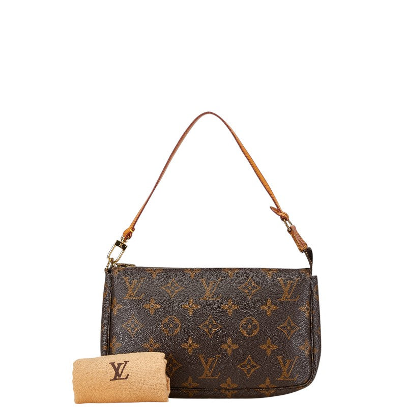 Louis Vuitton Monogram Pochette Accessoires Handbag M51980 Brown PVC Leather in Very Good Condition