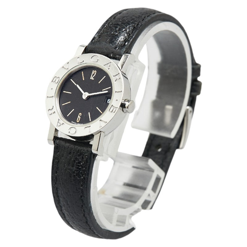 Bvlgari BB23SL Quartz Watch Stainless Steel Leather in Very Good Condition