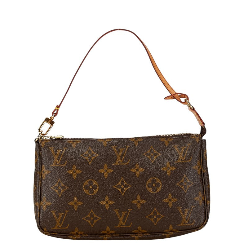 Louis Vuitton Monogram Pochette Accessoires Handbag M51980 Brown PVC Leather in Very Good Condition