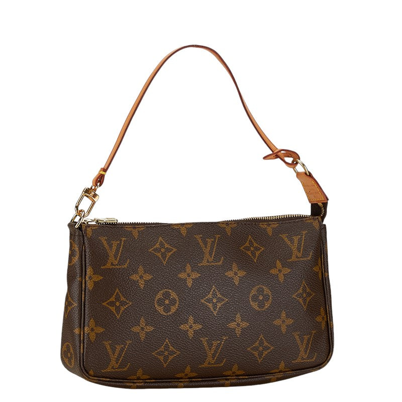 Louis Vuitton Monogram Pochette Accessoires Handbag M51980 Brown PVC Leather