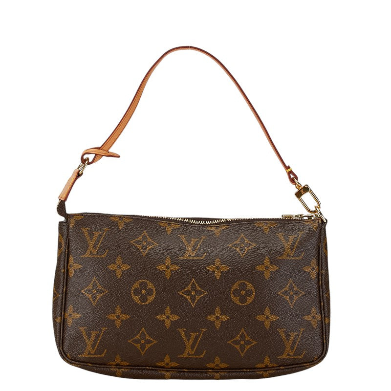 Louis Vuitton Monogram Pochette Accessoires Handbag M51980 Brown PVC Leather