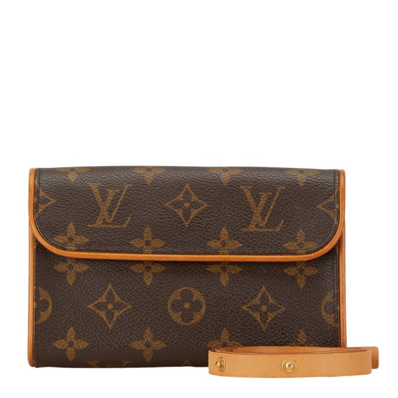 Louis Vuitton Monogram Pochette Florentine Waist Bag M51855 Brown PVC Leather in Very Good Condition