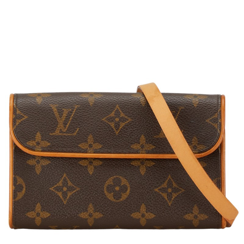 Louis Vuitton Monogram Pochette Florentine Waist Bag M51855 Brown PVC Leather in Very Good Condition