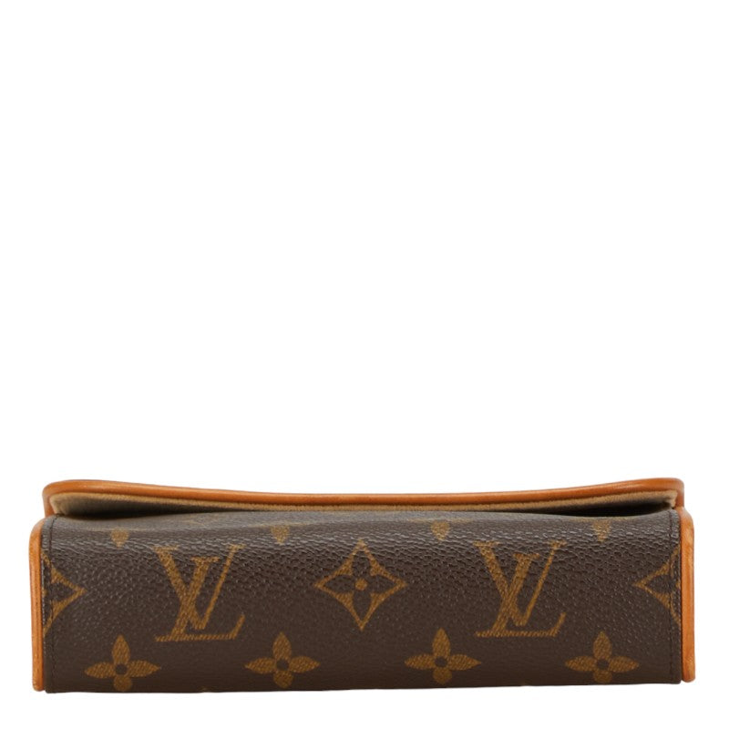 Louis Vuitton Monogram Pochette Florentine Waist Bag M51855 Brown PVC Leather in Very Good Condition