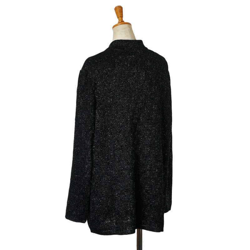 Fendi Zucca Sequin Cardigan Black Rayon Viscose in Great Condition