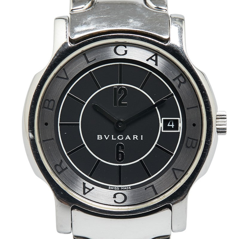 Bvlgari Solo Tempo Quartz Watch ST35S Stainless Steel in Very Good Condition