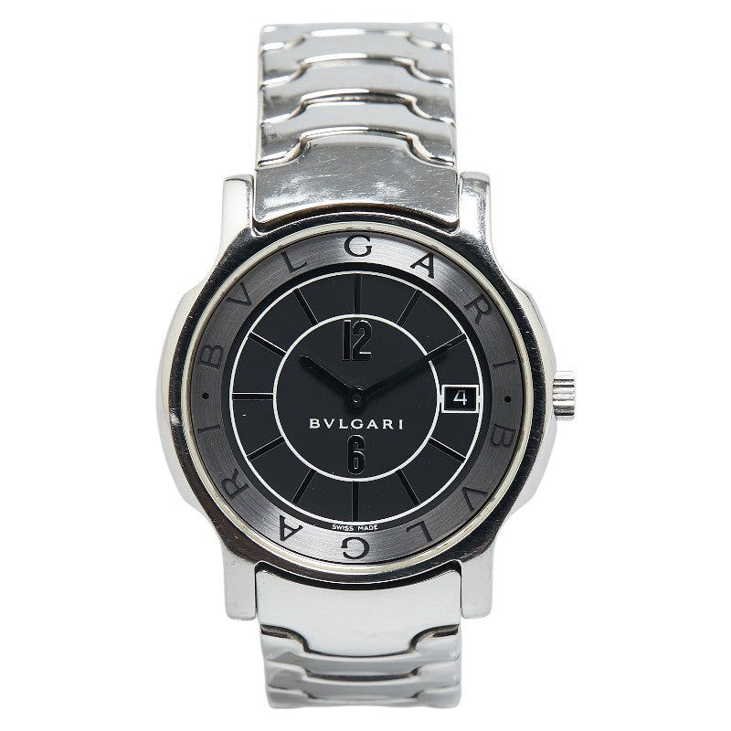 Bvlgari Solo Tempo Quartz Watch ST35S Stainless Steel in Very Good Condition