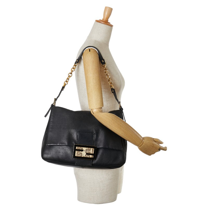 Fendi Leather Big Mamma Bucket Handbag 8BR638