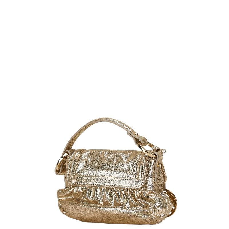 Fendi Leather Chef Mini Handbag 8BK037 Gold