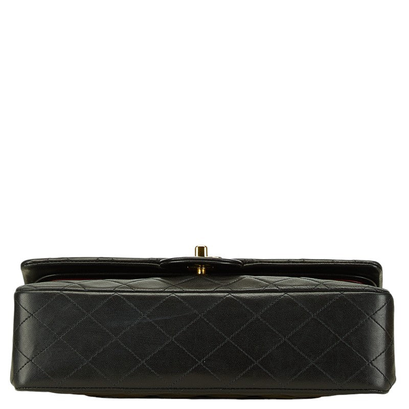 Chanel Matelasse Double Flap Chain Bag Black