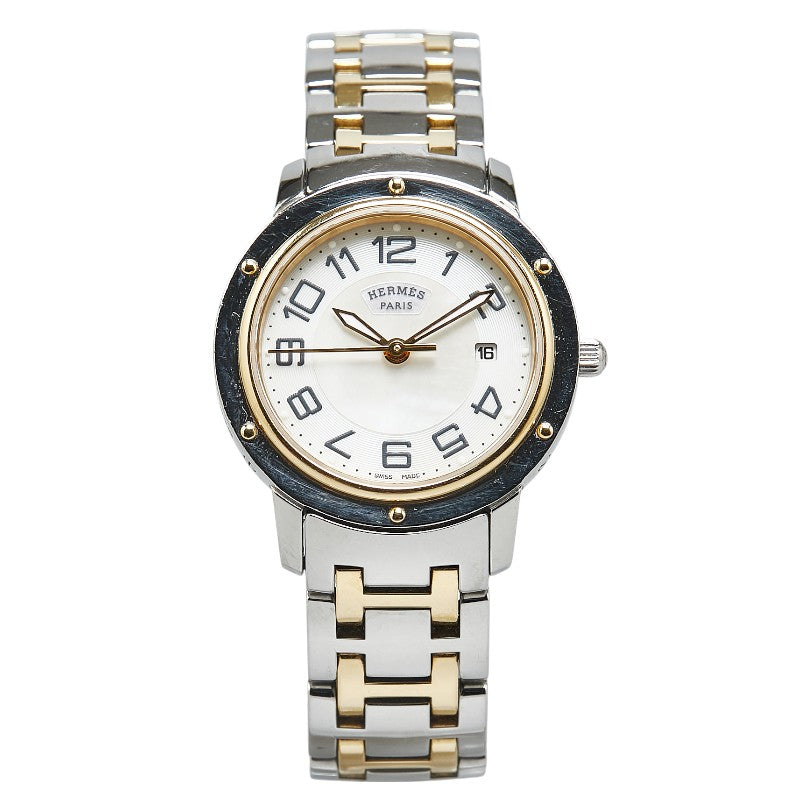 Hermes Clipper Classic Quartz Watch Stainless Steel