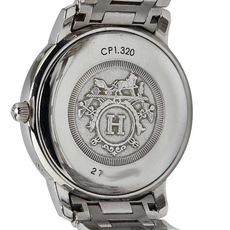 Hermes Clipper Classic Quartz Watch Stainless Steel