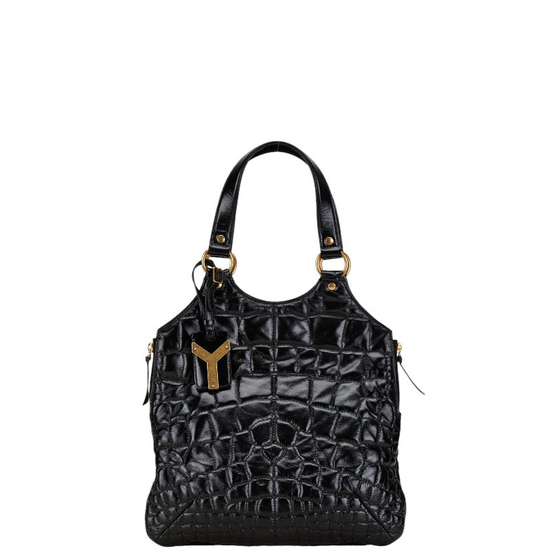 Yves Saint Laurent Croc Embossed Leather Handbag