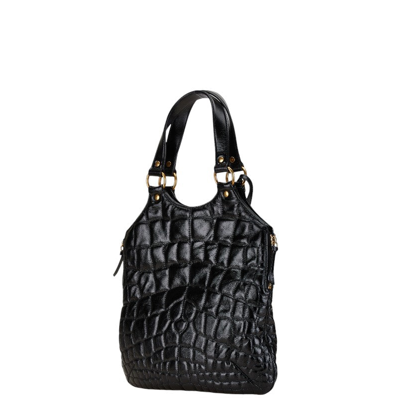 Yves Saint Laurent Croc Embossed Leather Handbag