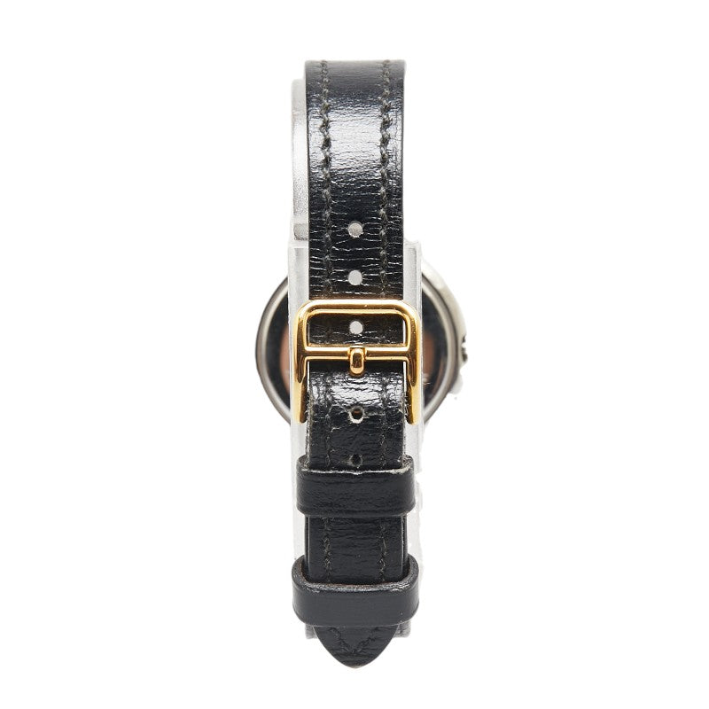 Hermes Meteore Quartz Watch Stainless Steel Leather