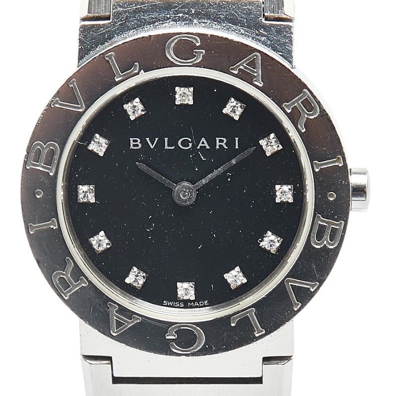 Bvlgari BB26SS Diamond Quartz Watch Stainless Steel