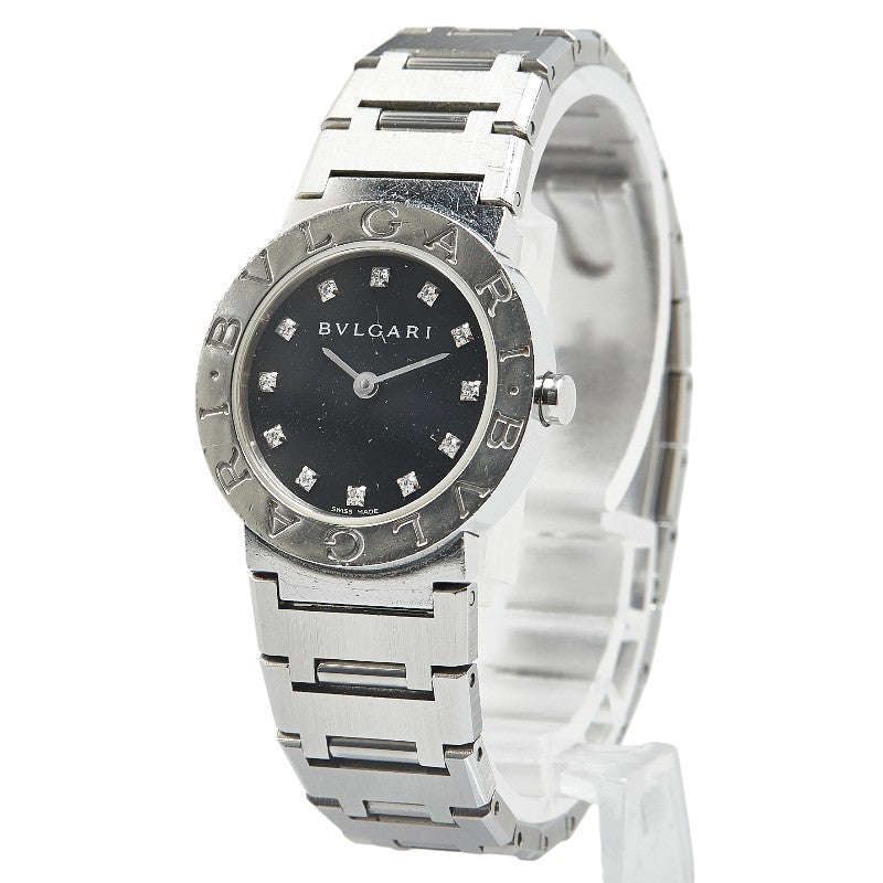 Bvlgari BB26SS Diamond Quartz Watch Stainless Steel