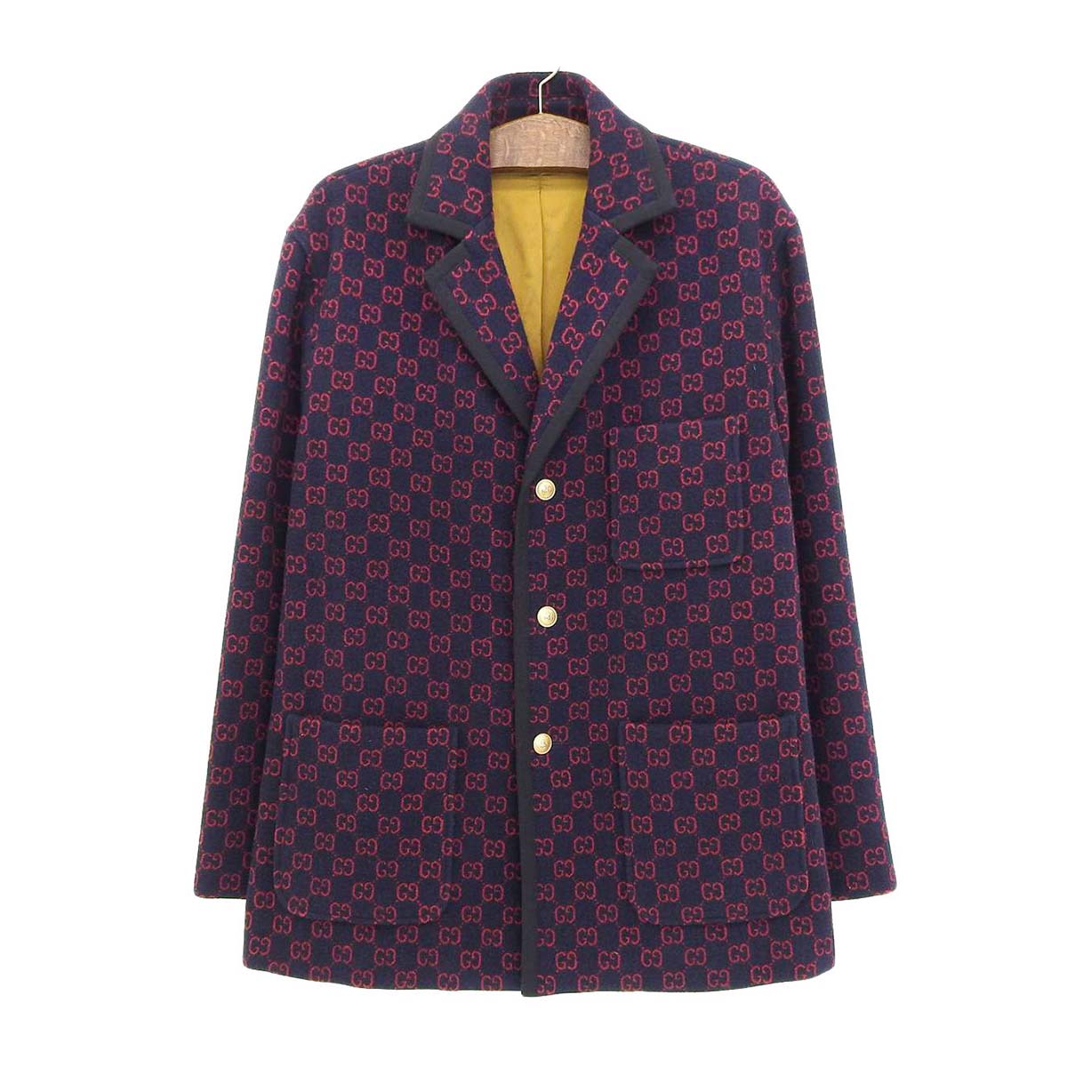 Gucci Wool GG Jacquard Coat