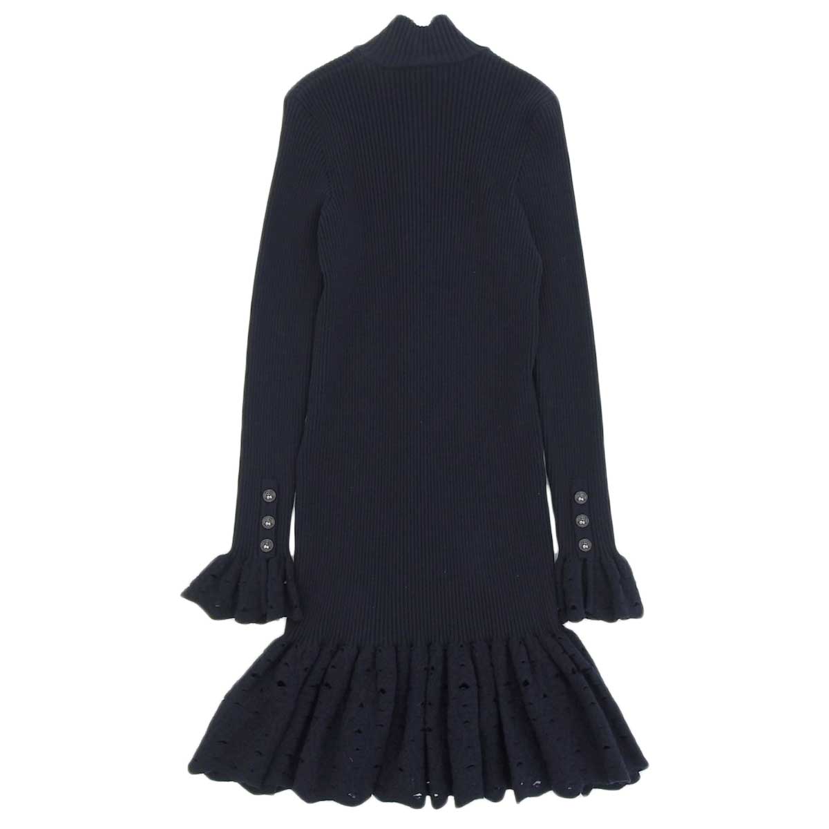 Chanel Navy Rib Knit Dress P44212K04616