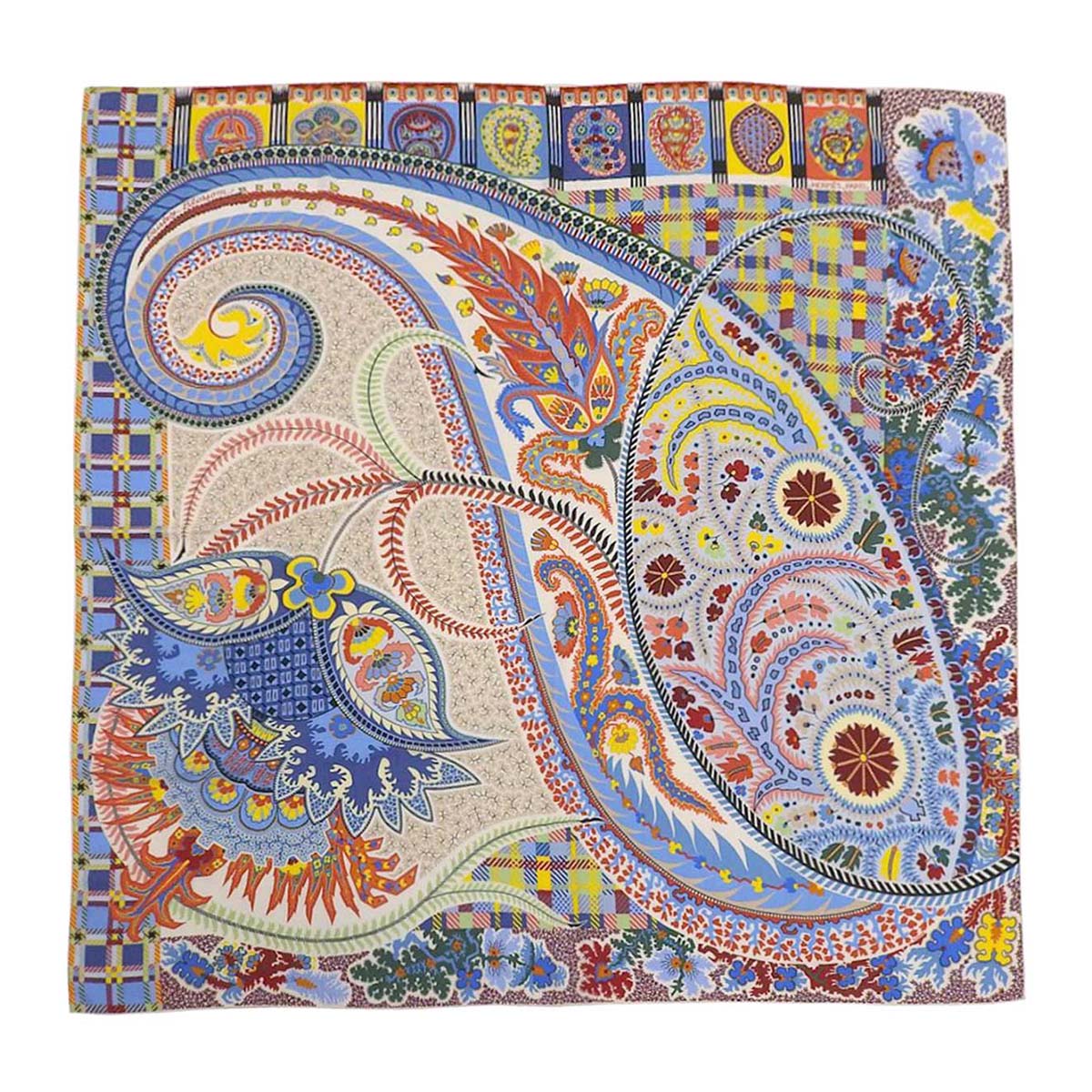 Hermes Multicolor Shawl Paisley Blossom