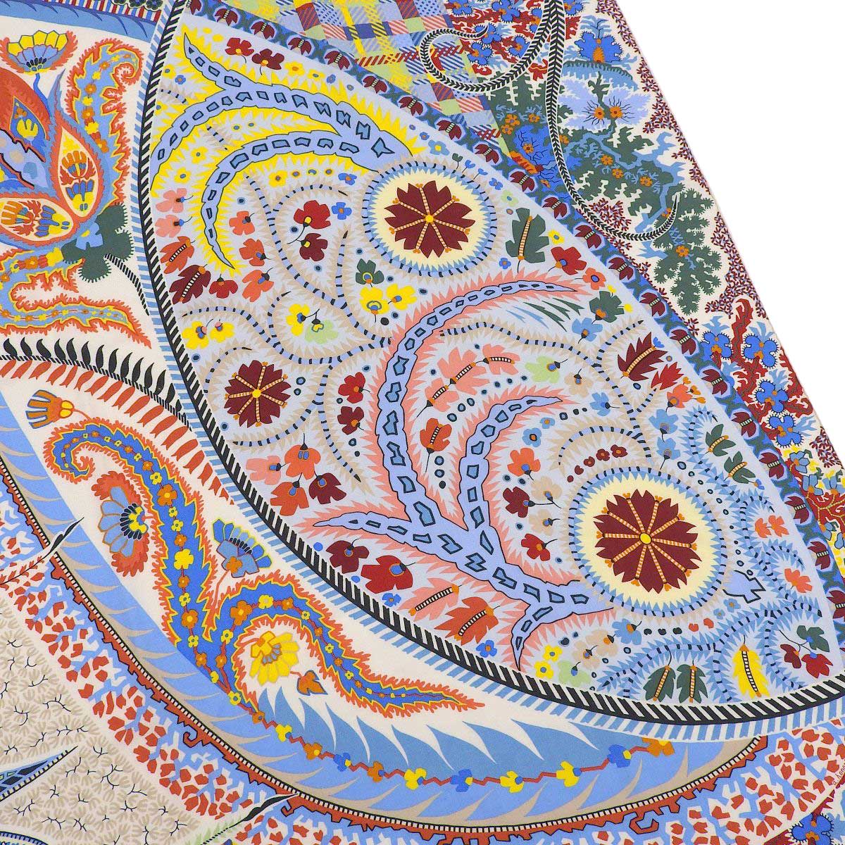 Hermes Multicolor Shawl Paisley Blossom