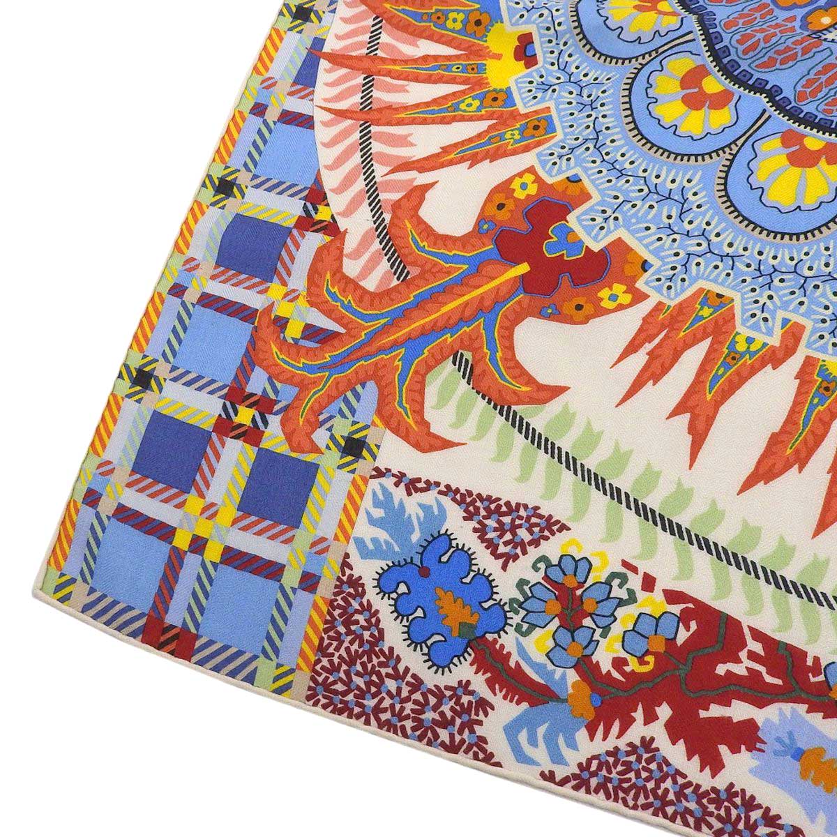 Hermes Multicolor Shawl Paisley Blossom