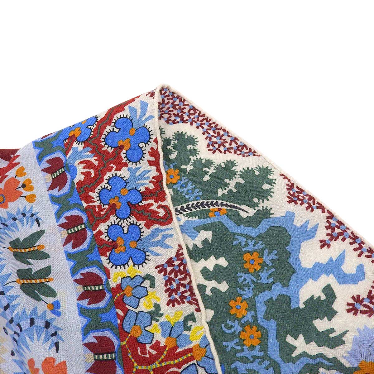 Hermes Multicolor Shawl Paisley Blossom