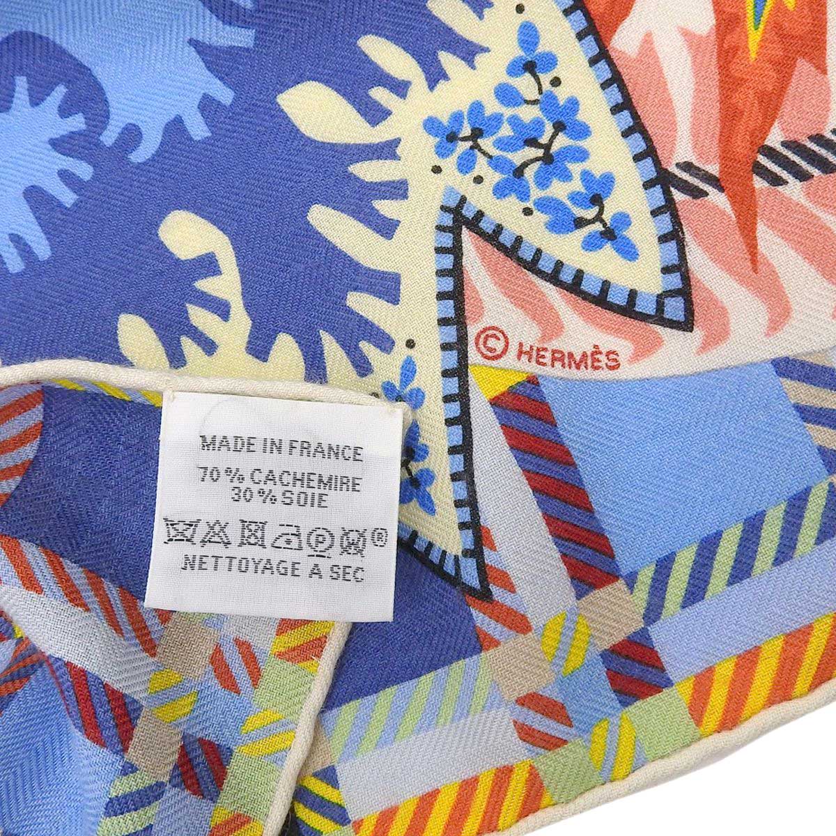 Hermes Multicolor Shawl Paisley Blossom