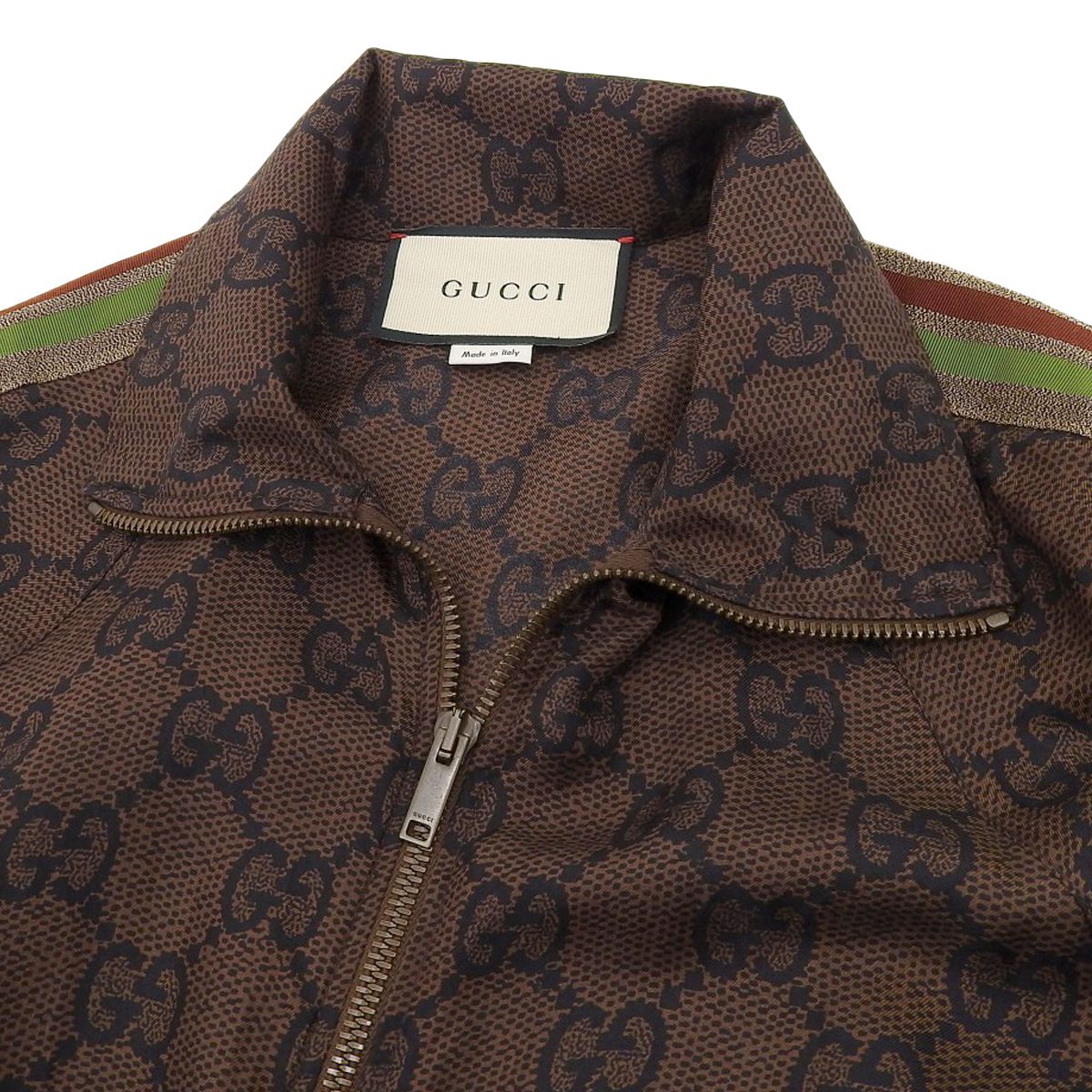 Gucci Silk GG Supreme Zip-Up Jacket