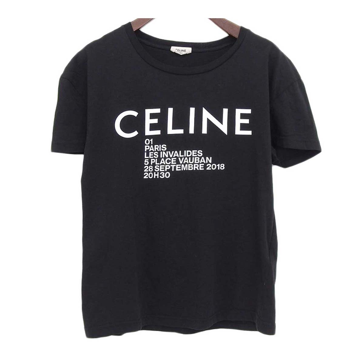 Celine Logo Print T-Shirt Black