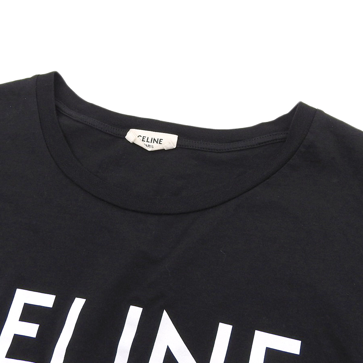 Celine Logo Print T-Shirt Black