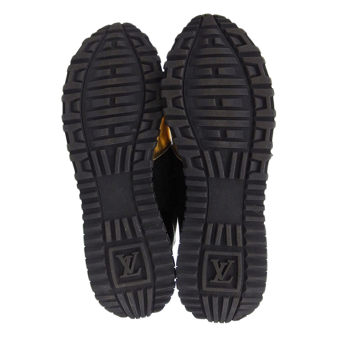 Louis Vuitton Suede Run Away Sneakers Black Gold