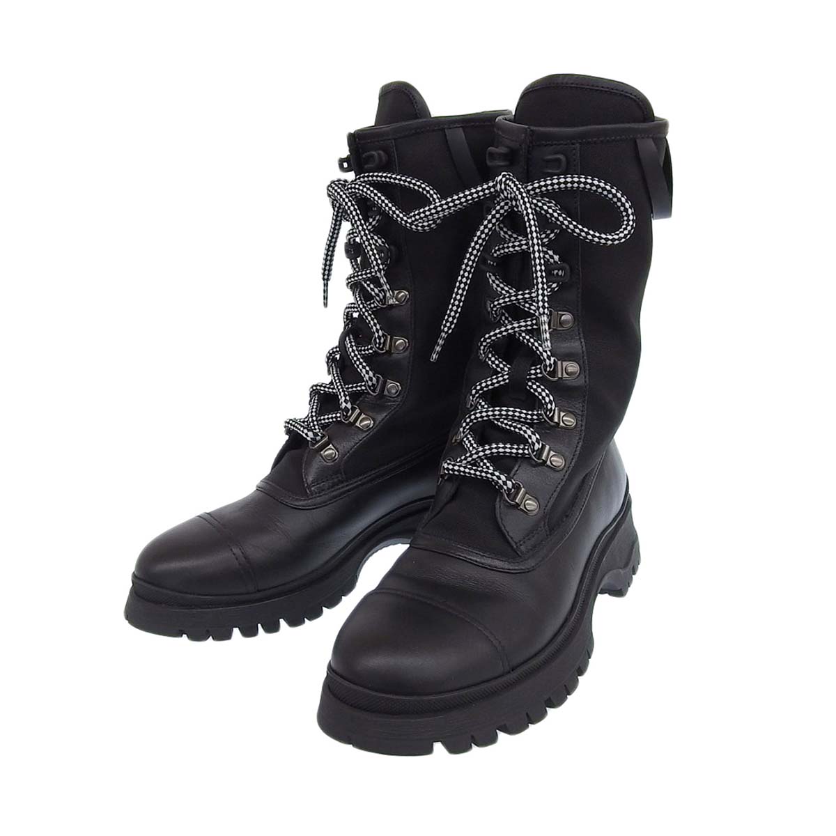 Prada Leather Lace-Up Boots 1U593L