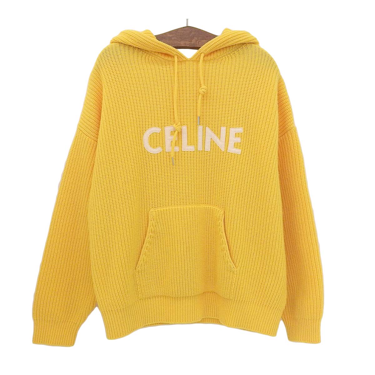 Celine Wool Logo Knit Hoodie 2A85W423P