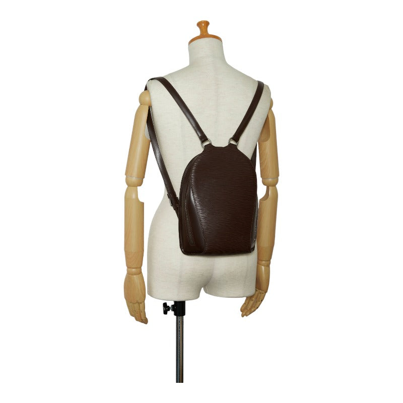 Louis Vuitton Mabillon Leather Backpack M5223D in Fair Condition