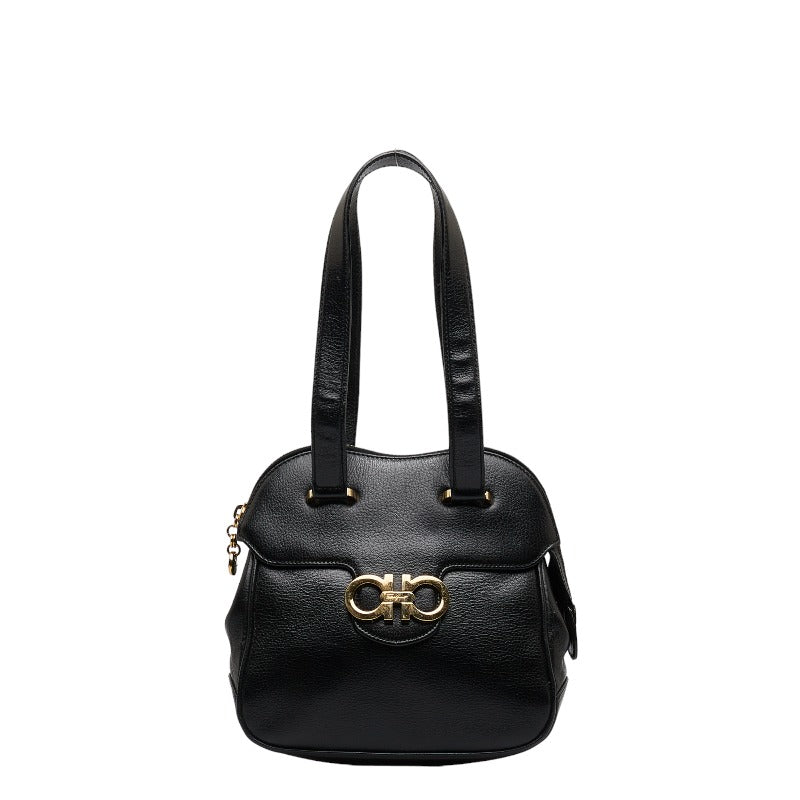 Gancini Leather Shoulder Bag AB-21 7166