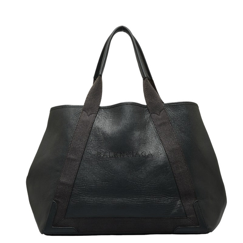 Leather Navy Cabas M Tote Bag 339936