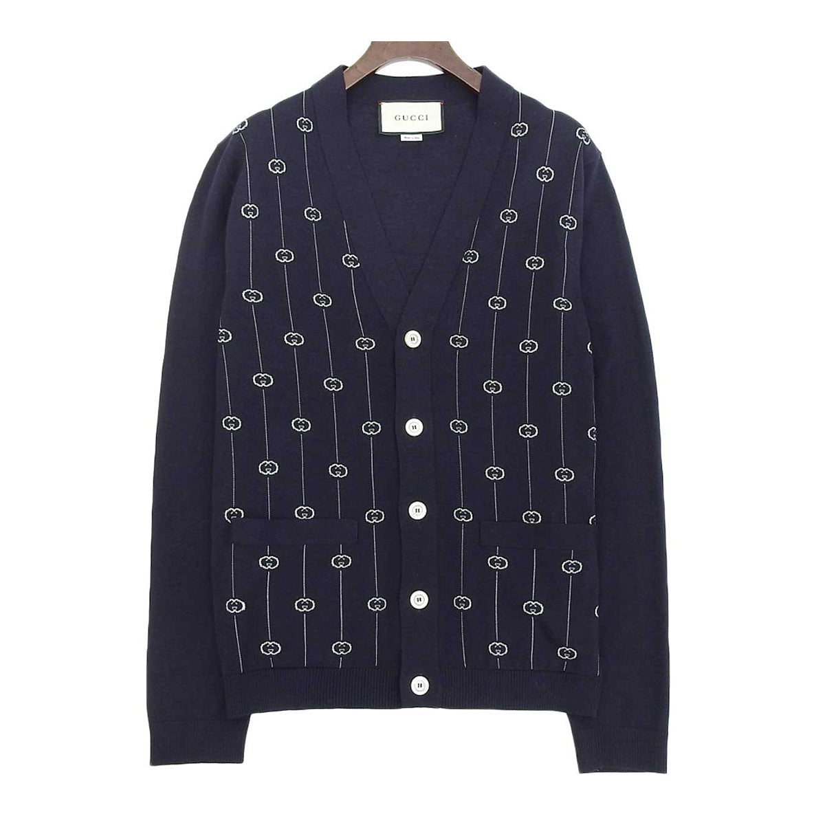 Gucci Wool Blend Cardigan 576901 Navy